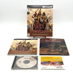 Age of Empires PC CD-ROM Big Box 1st Edition CIB Windows 95 Vintage Game